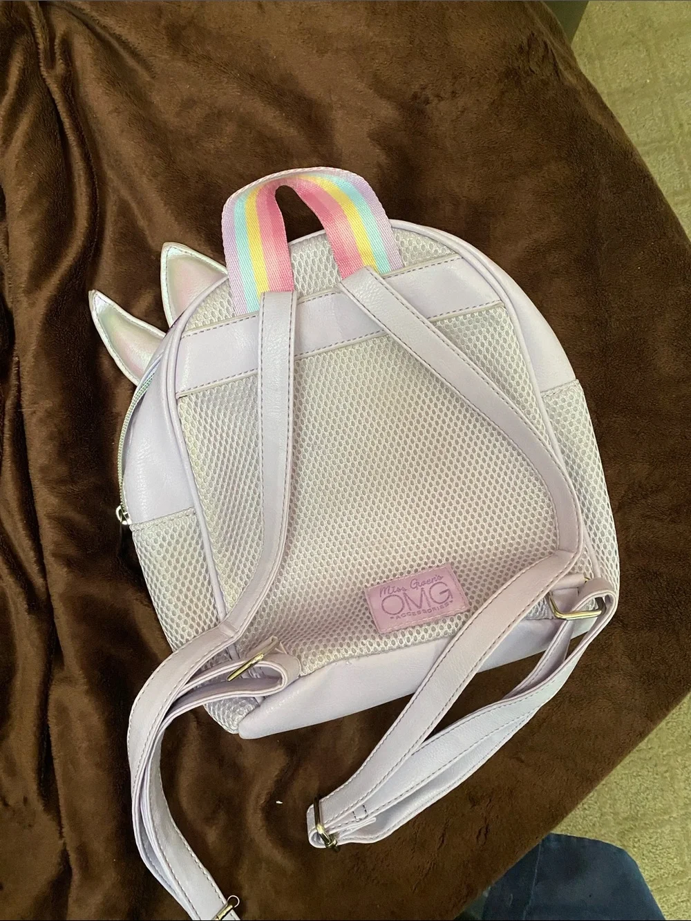 Glitter Mermaid Kids Backpack - Lavender Pink